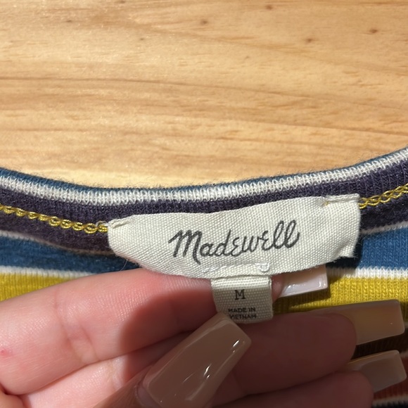 Madewell Wrap Cami Tank Top Striped Boho 70’s M - Picture 2 of 5